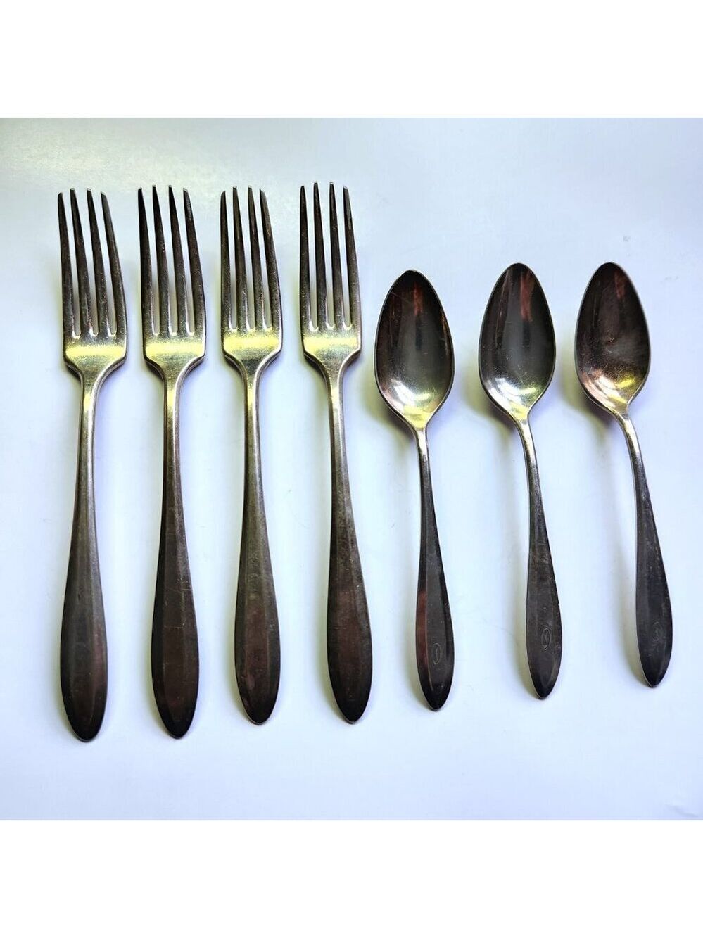 Community Plate Patrician Pattern Flatware Forks Spoons Art Deco Silverplate